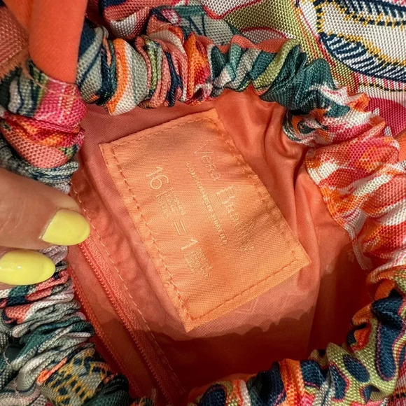 NWOT Vera Bradley Lunch Box and Draw String Backpack SET in Coral Pink Tropical main image 8